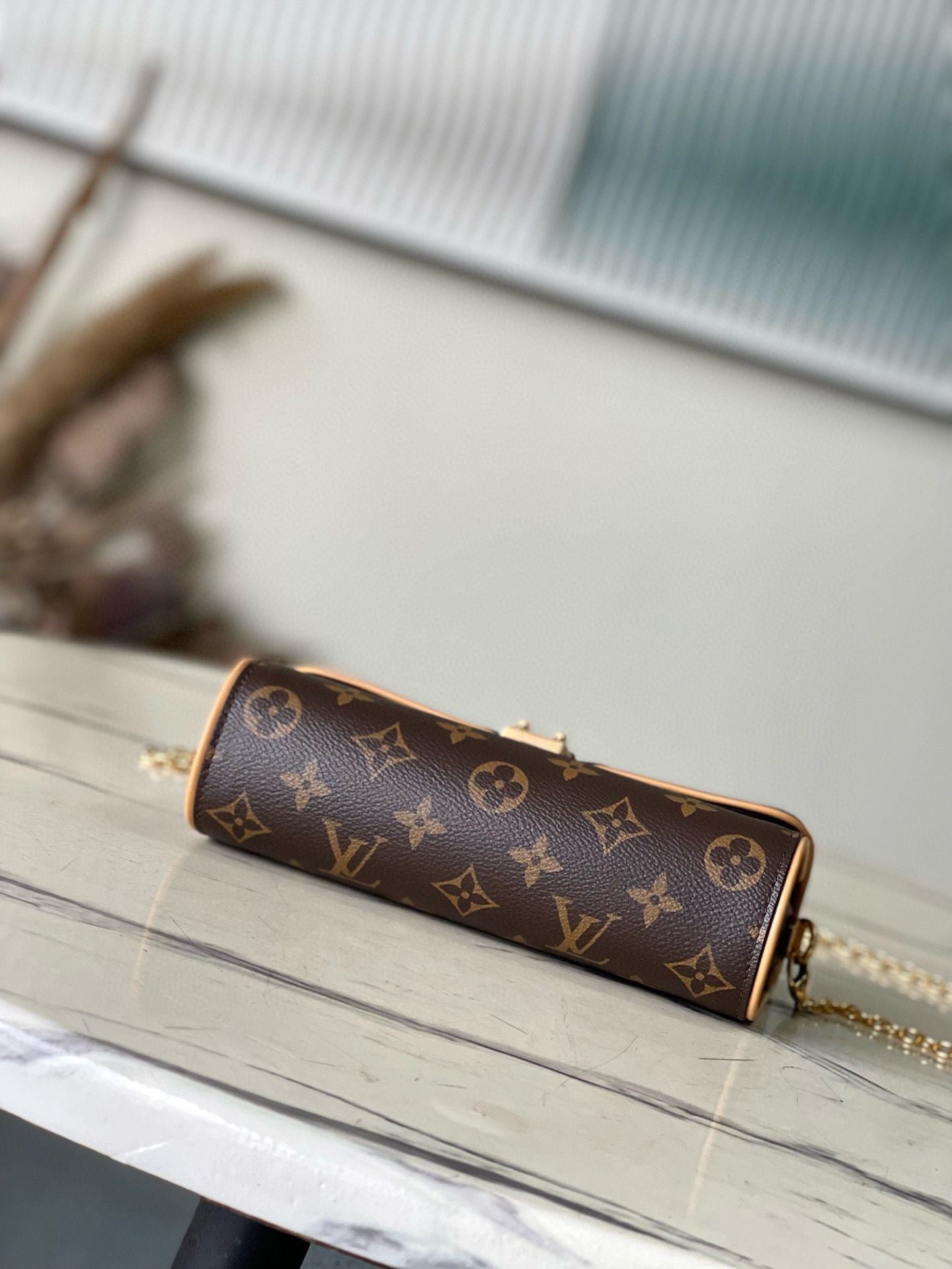 Papillon Trunk Monogram Chain Bag