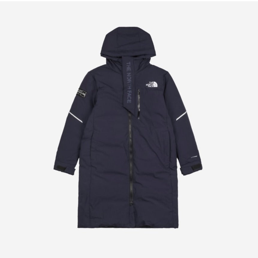 North Face Puffer Trench Coat Navy