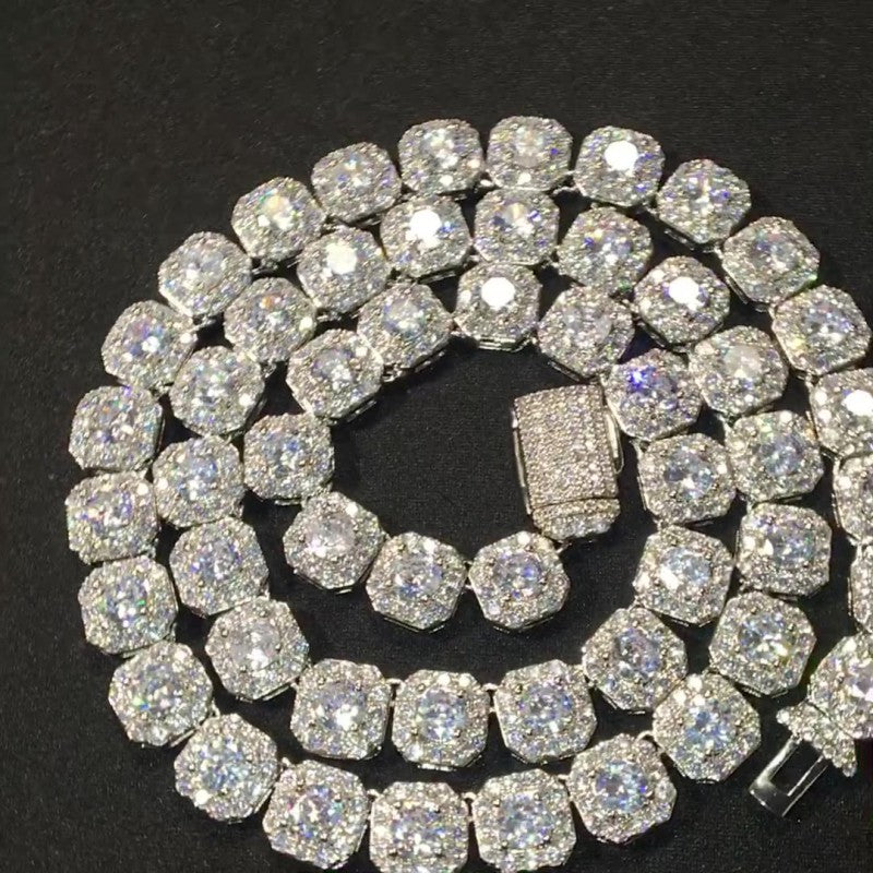 Iced Square Link Chain