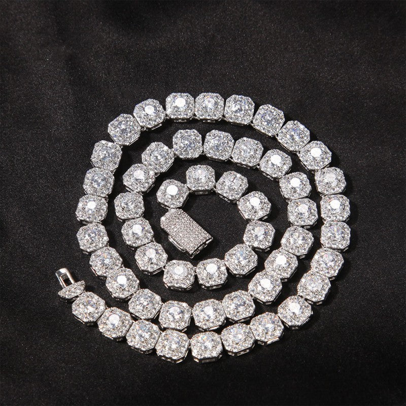 Iced Square Link Chain