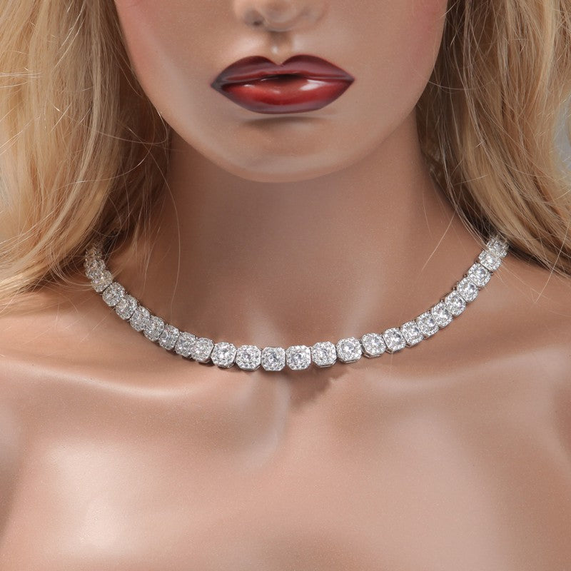 Iced Square Link Chain