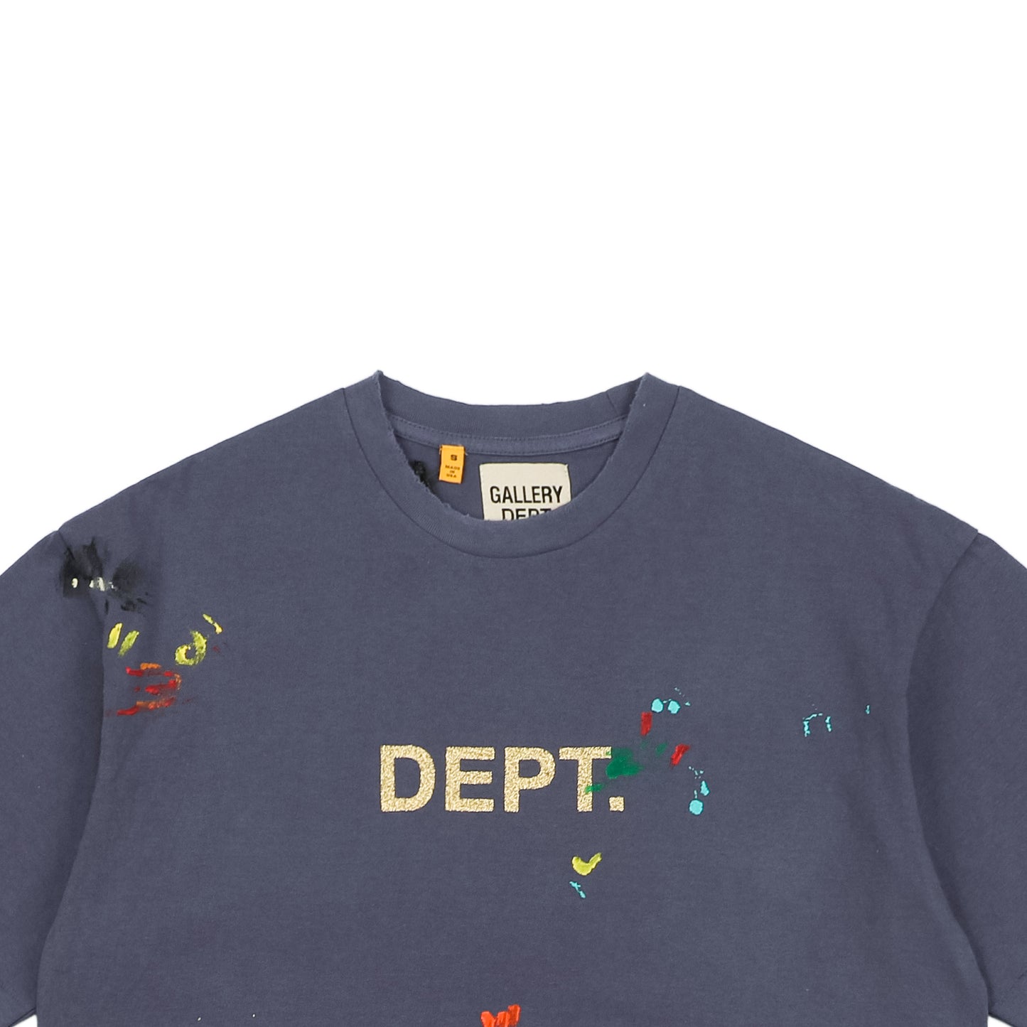 Gallery Dept Splash Paint Navy T-Shirt