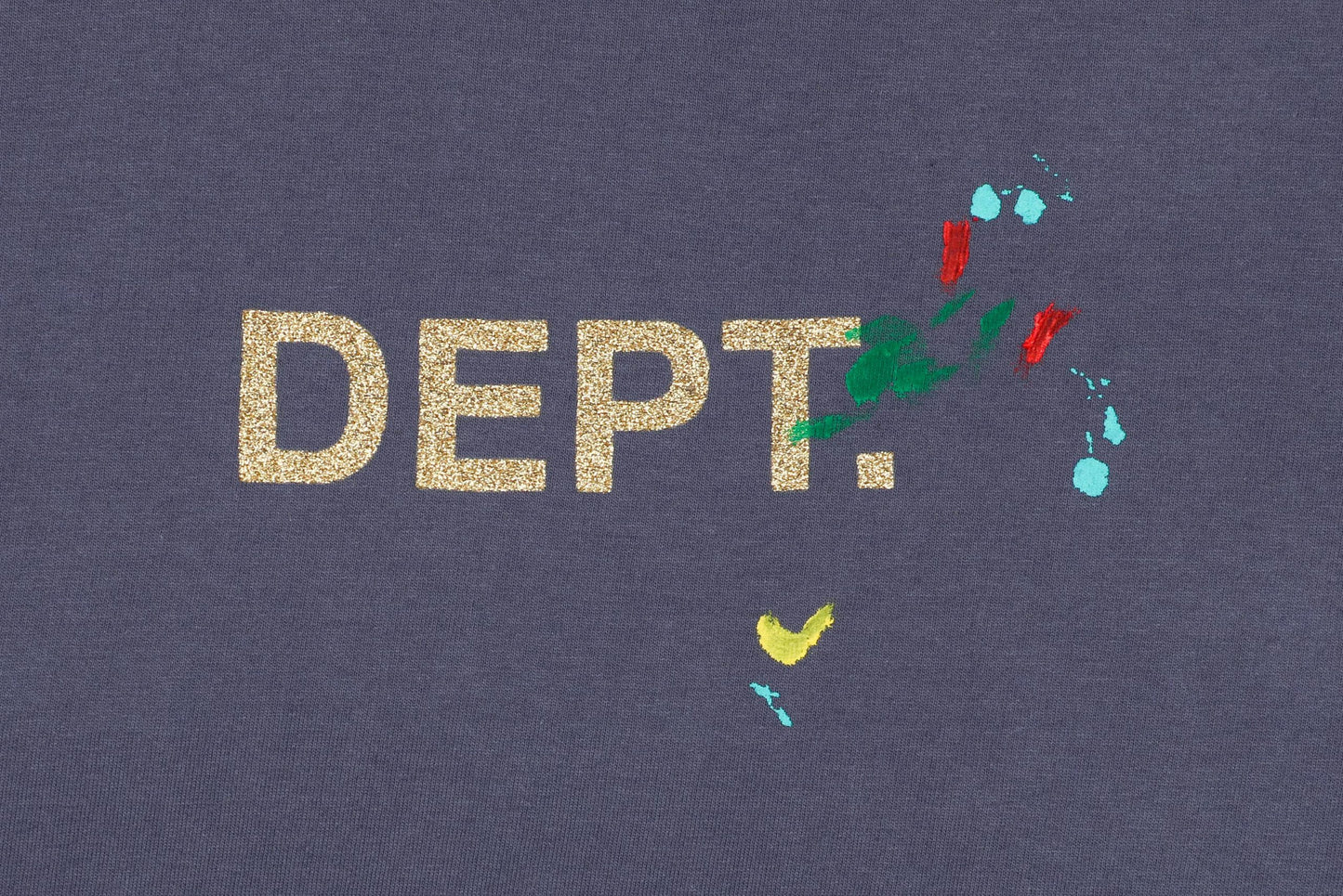 Gallery Dept Splash Paint Navy T-Shirt