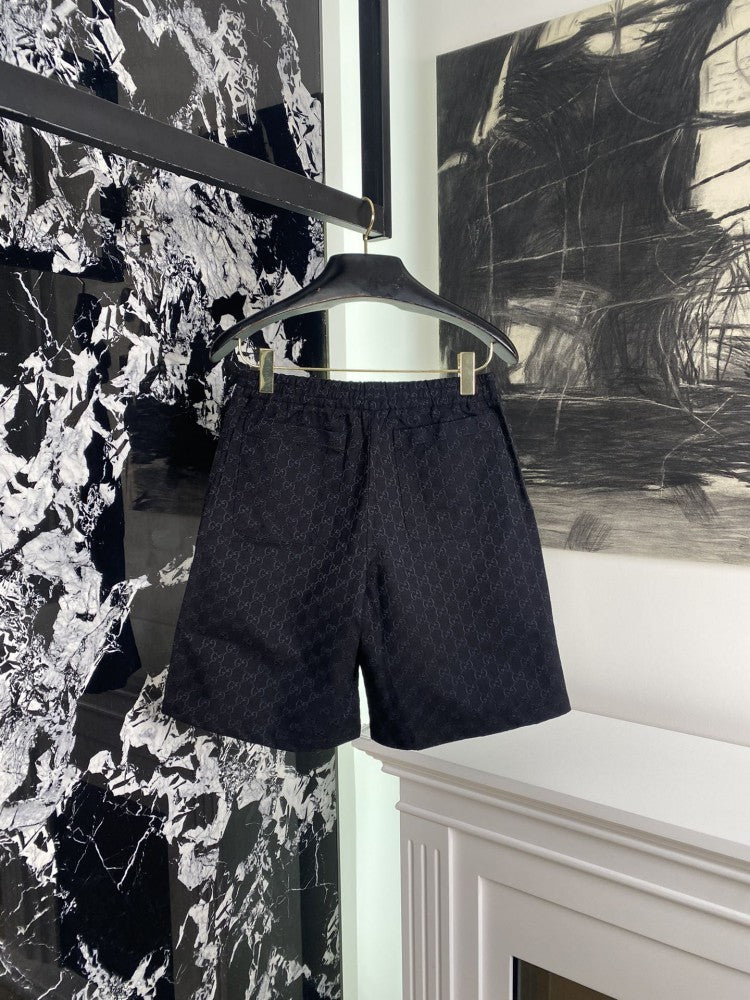 Twin G Jacquard Black Shorts