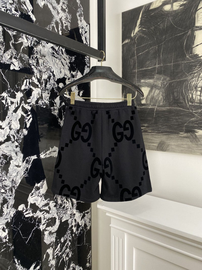Flocked G Black Shorts