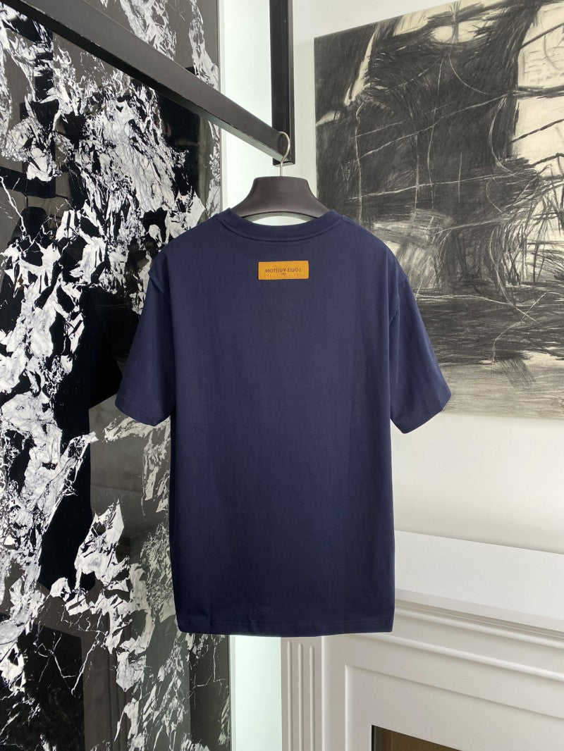 Embossed T-Shirt Navy