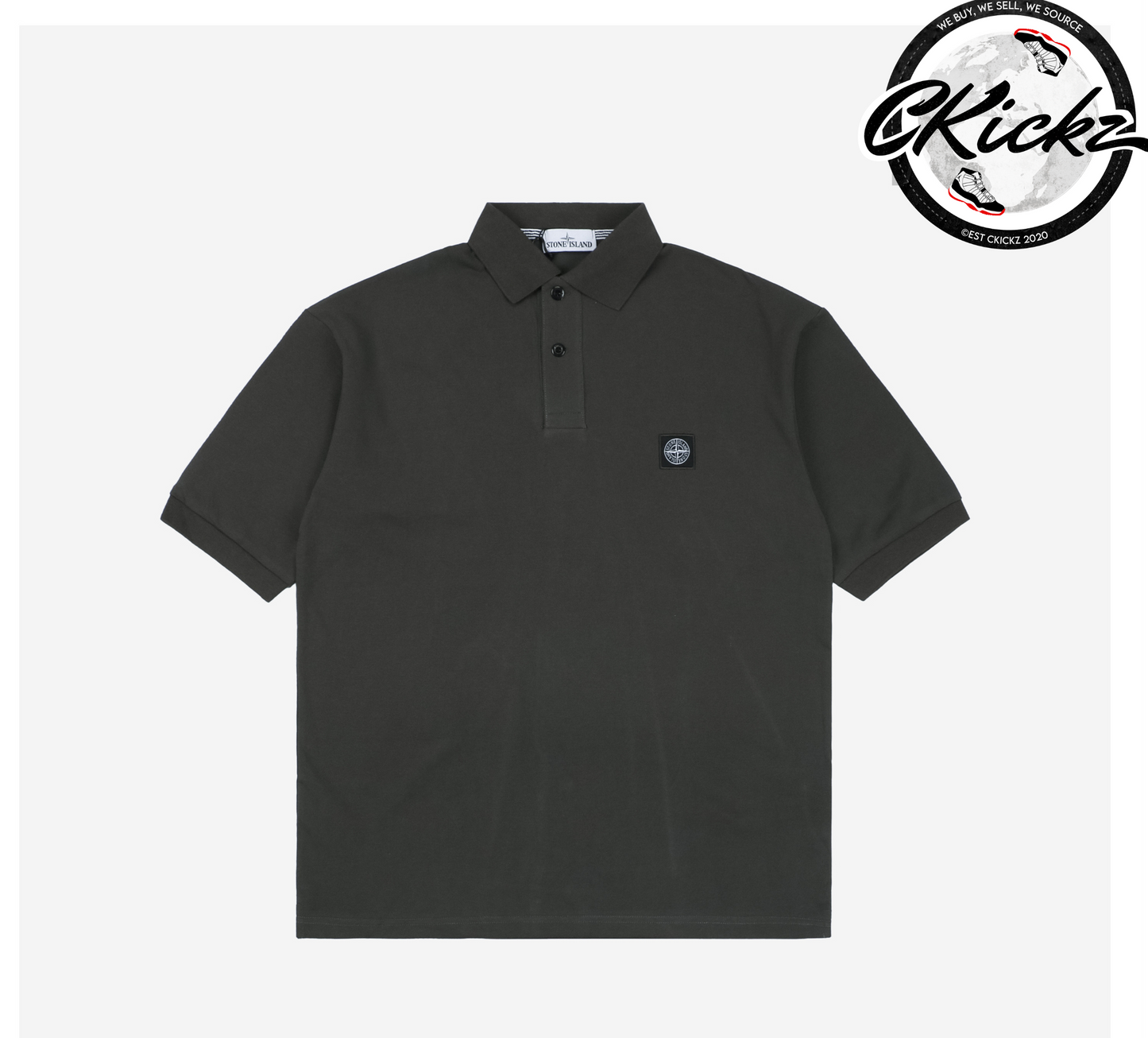 Stone Island Grey Polo T-Shirt
