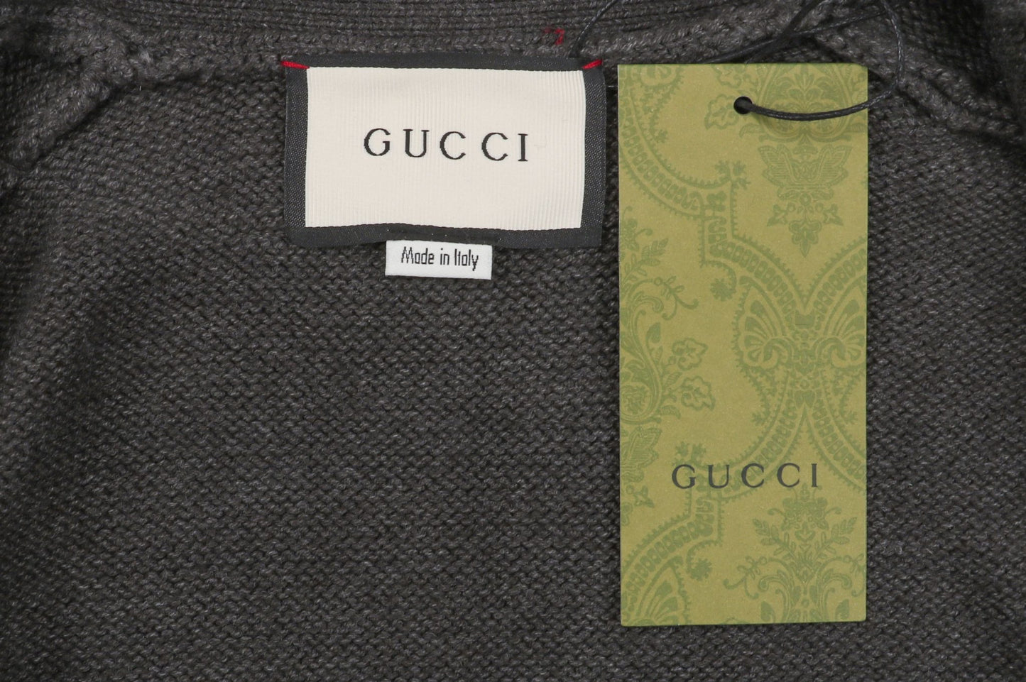 Gucc1 Cotton Jersey Cardigan Grey