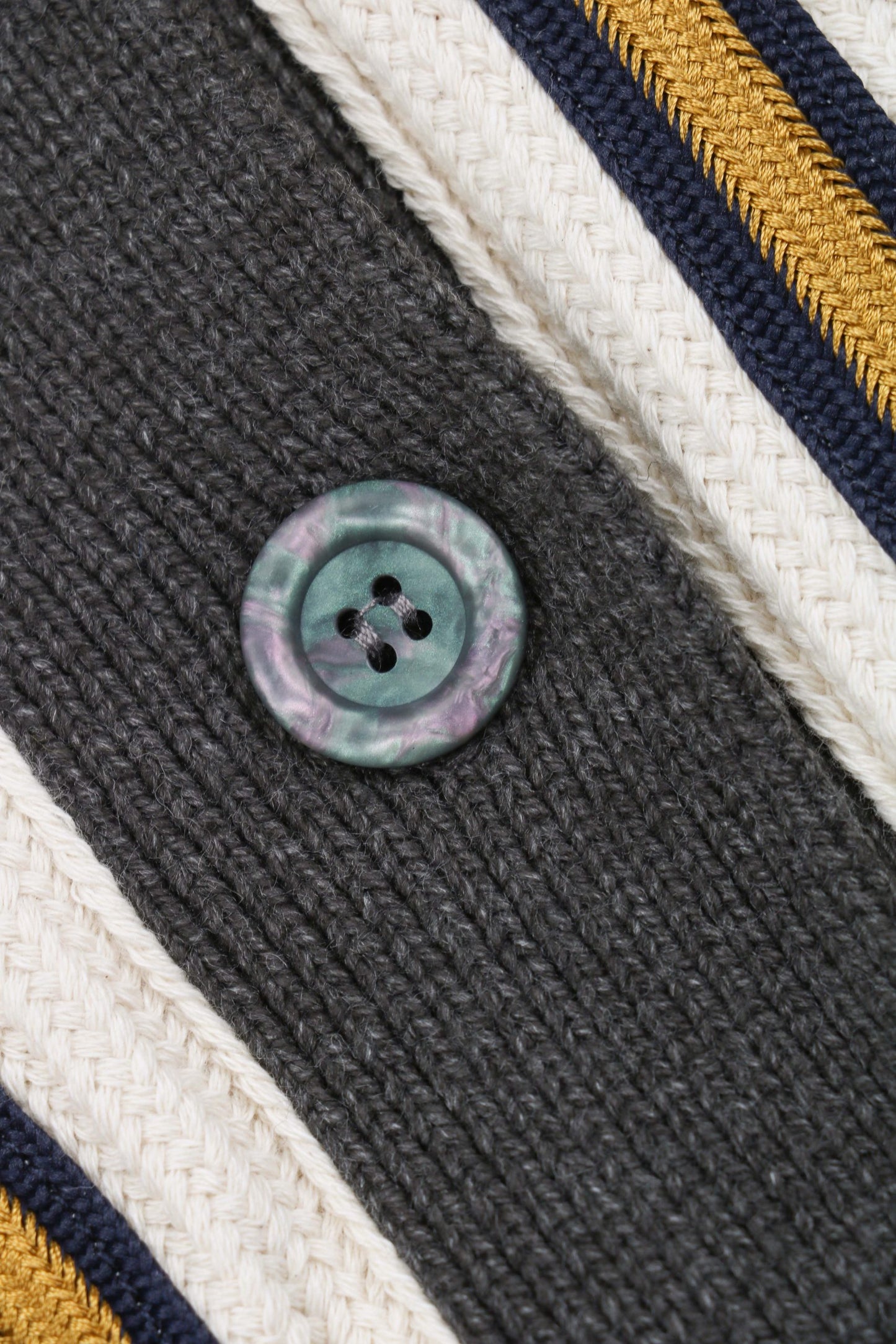 Gucc1 Cotton Jersey Cardigan Grey