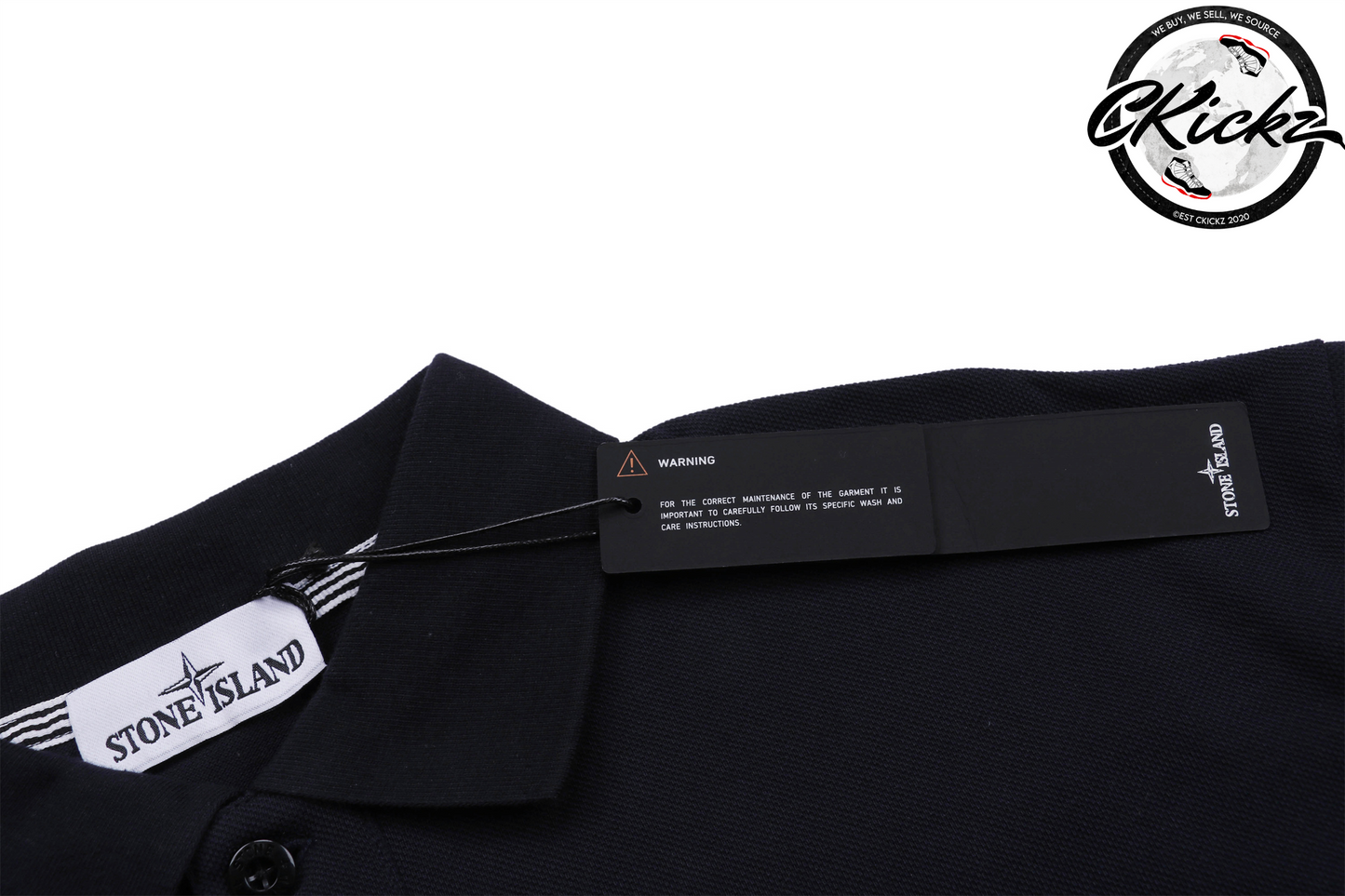 Stone Island Black Polo T-Shirt