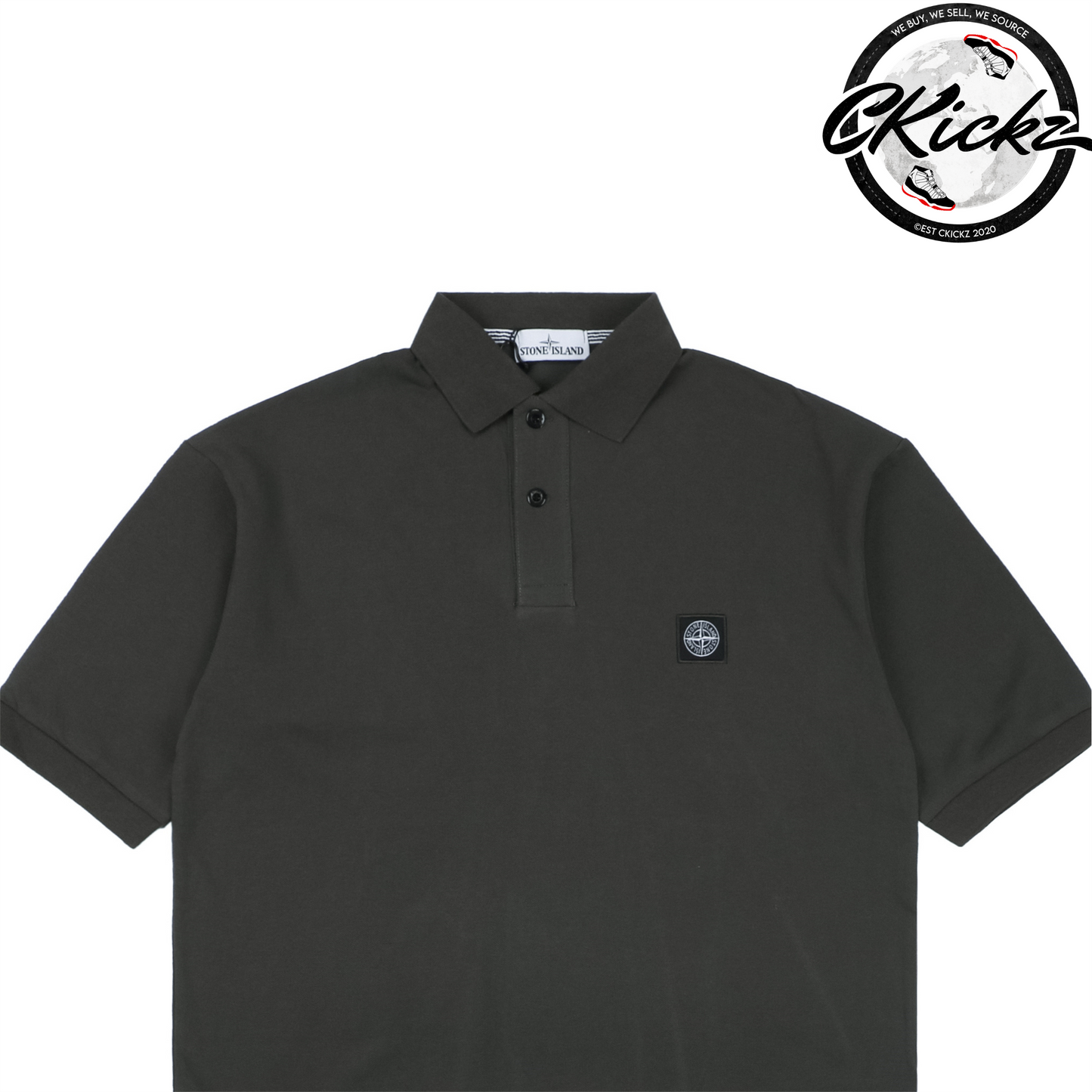 Stone Island Grey Polo T-Shirt