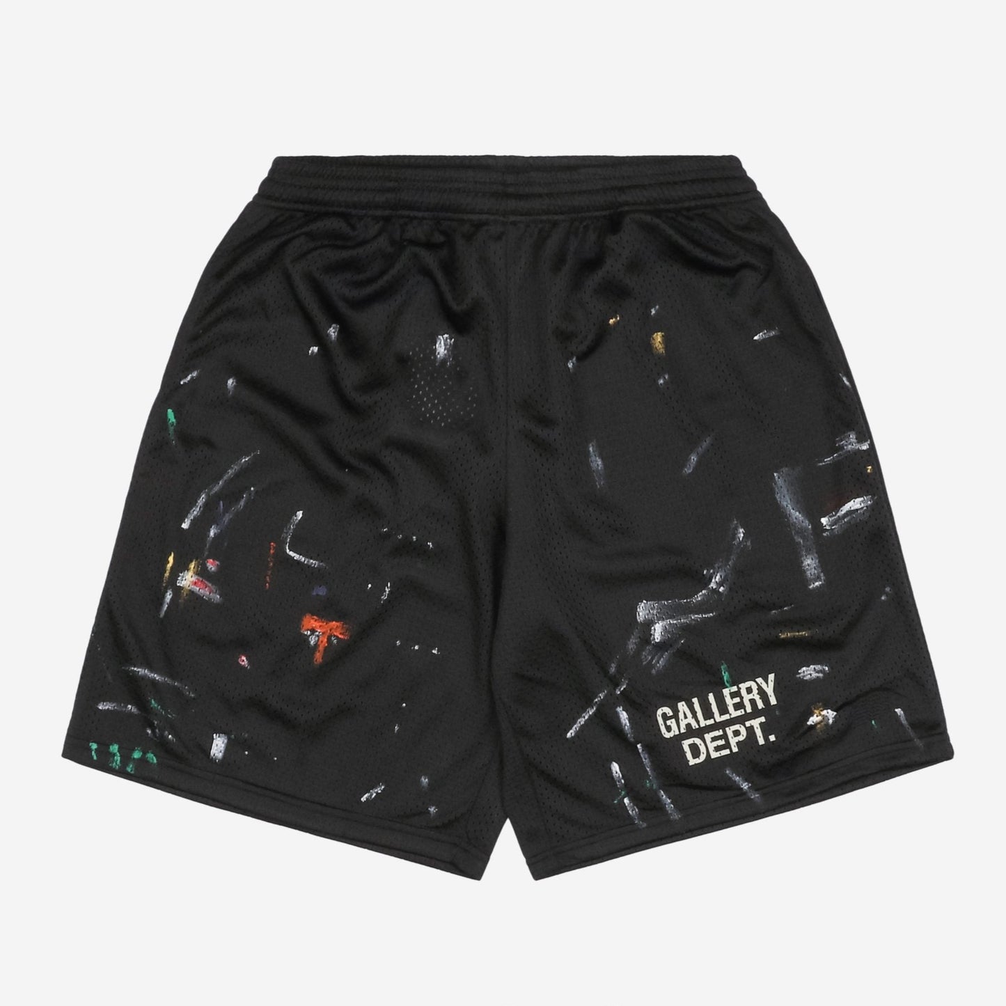 Gallery Dept Paint Splashed Black Shorts