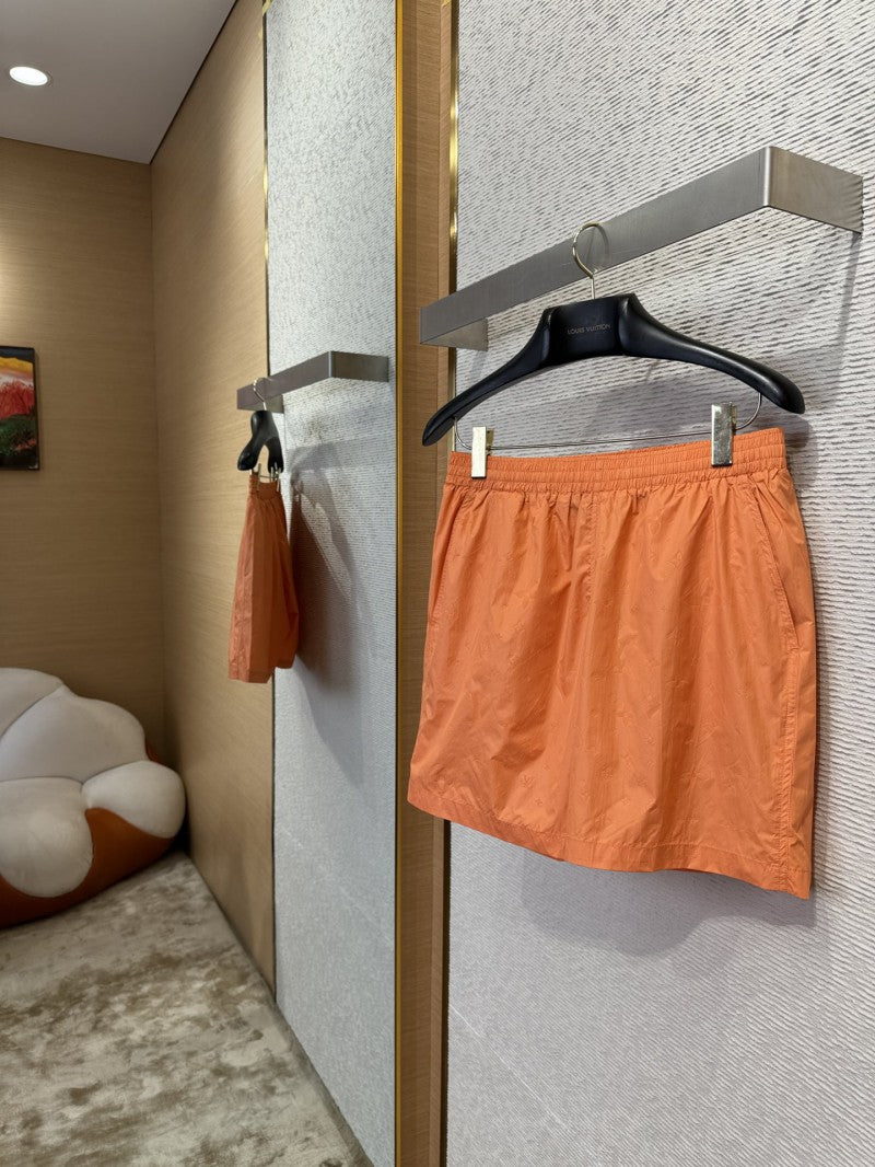 Jacquard Beach Shorts Orange