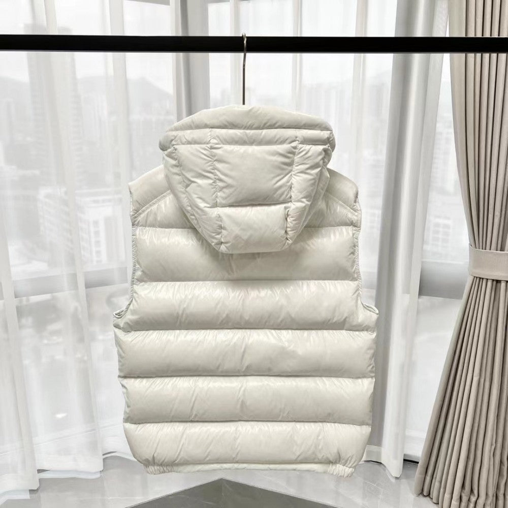 Gloss White Hooded Gilet