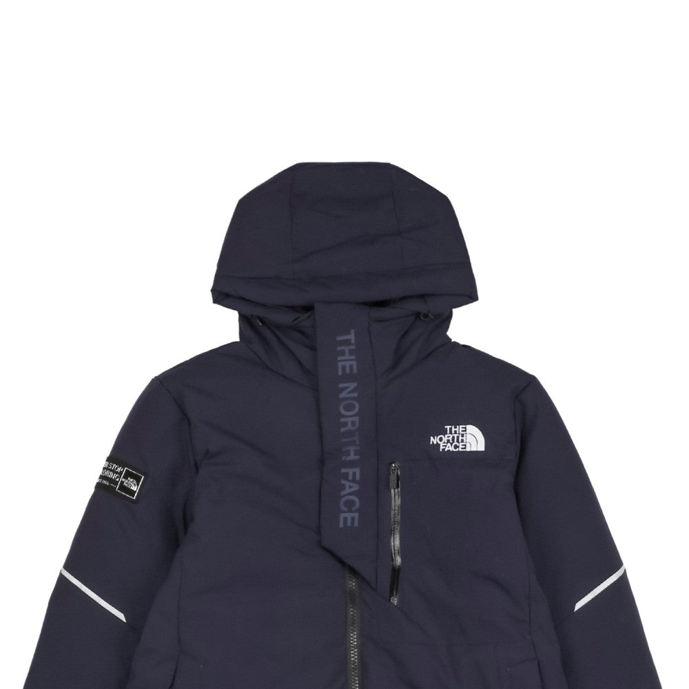 North Face Puffer Trench Coat Navy