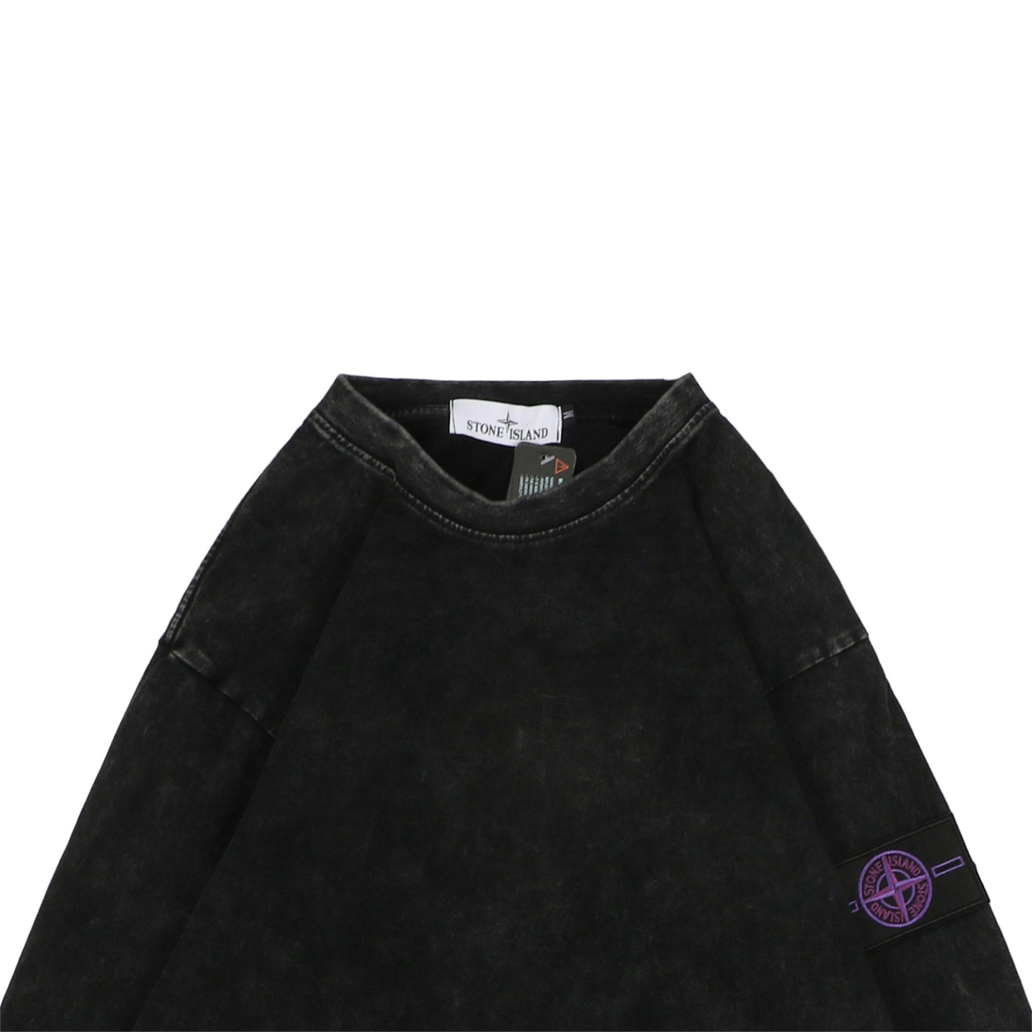 Stone Island Black Sweater (Purple Logo)