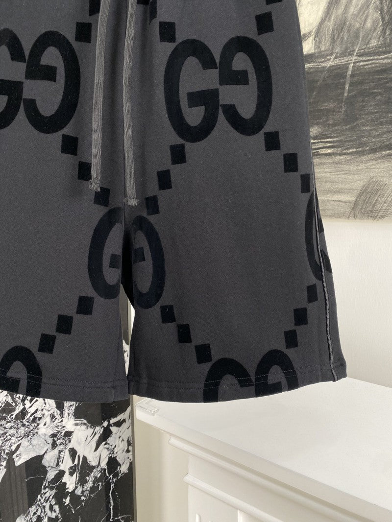 Flocked G Black Shorts