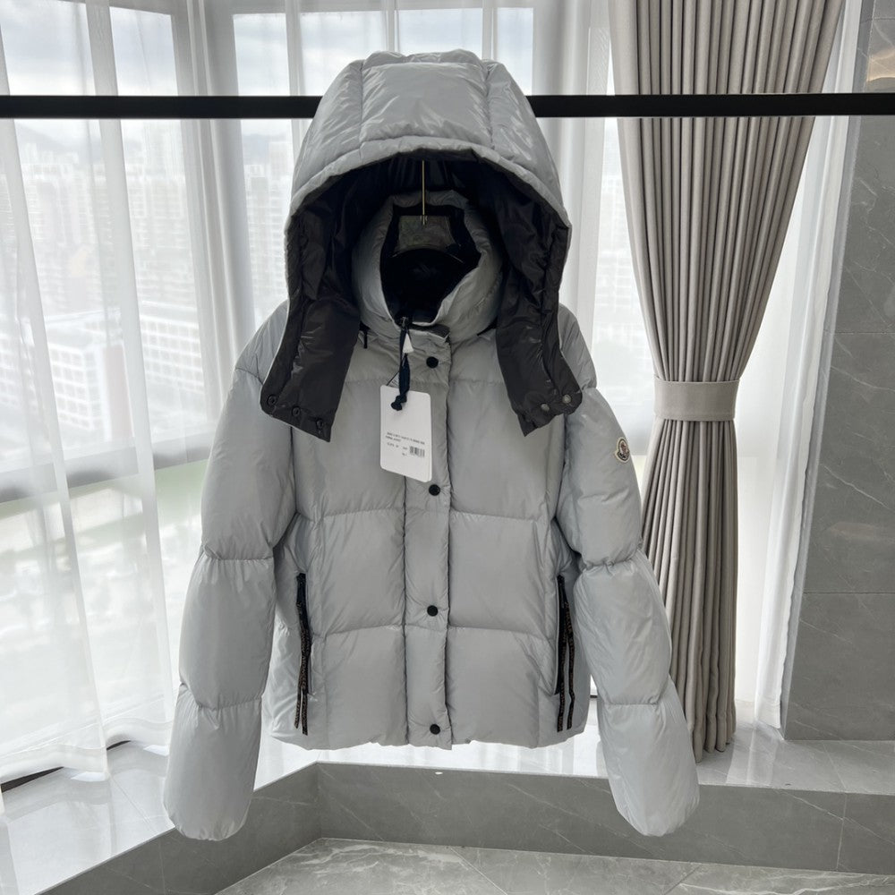 Matte Down Hooded Jacket Grey