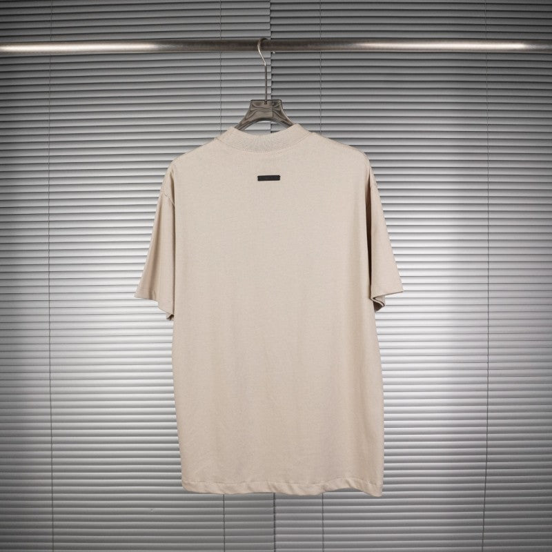 Flocked Short Sleeve Apricot