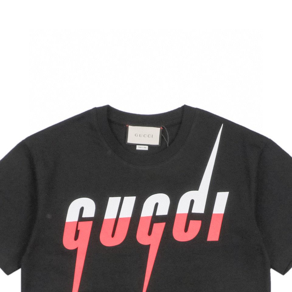 Blade Print T-Shirt Red White