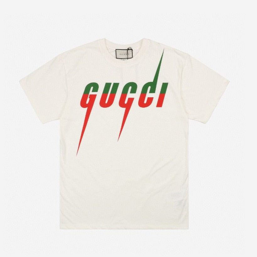 Blade Print T-Shirt Green Red