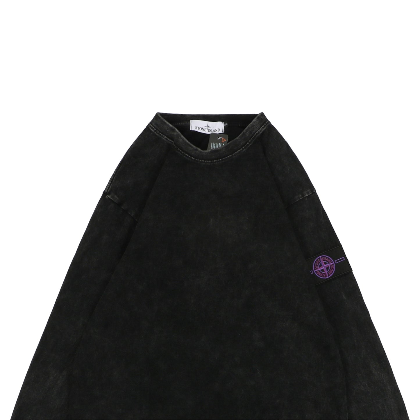Stone Island Black Sweater (Purple Logo)