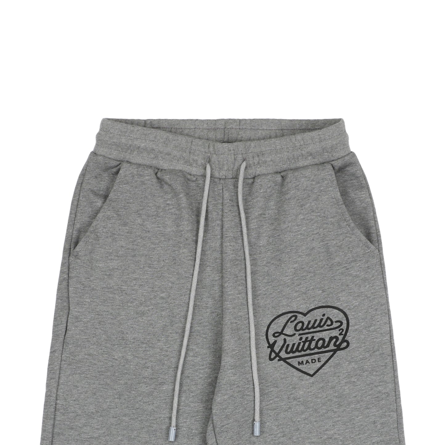 Printed Heart Light Grey Shorts