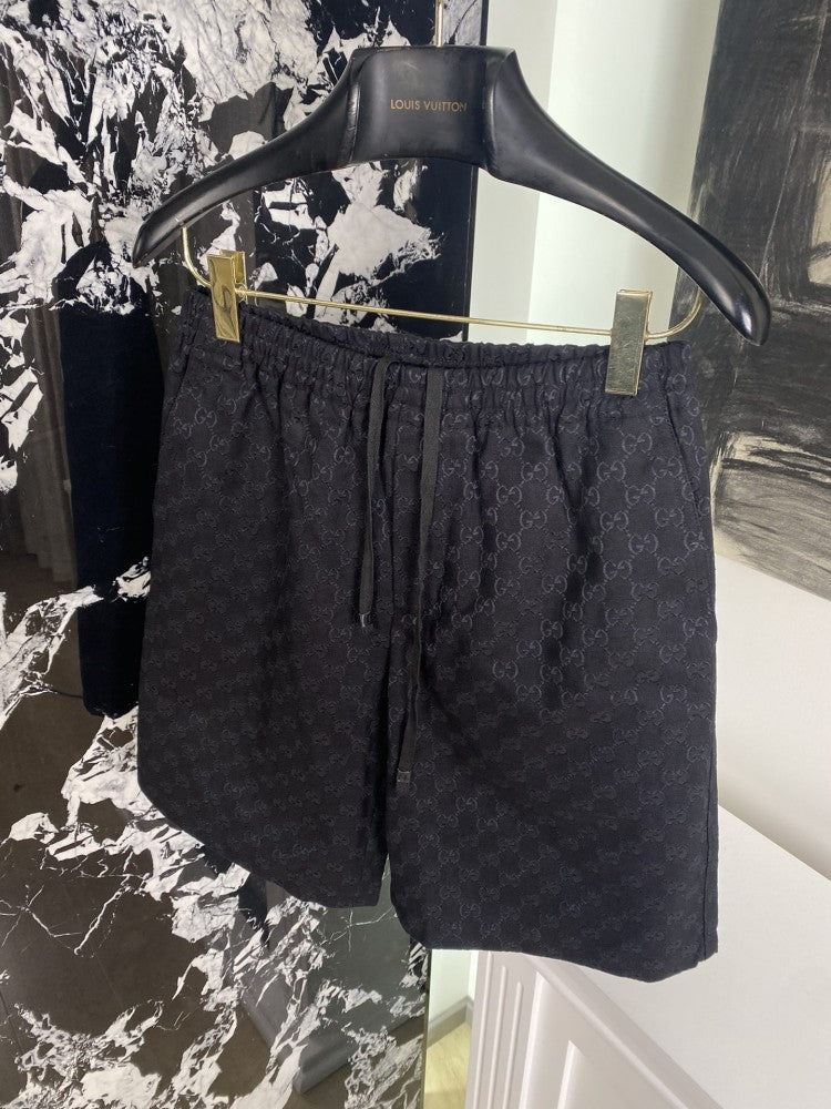 Twin G Jacquard Black Shorts