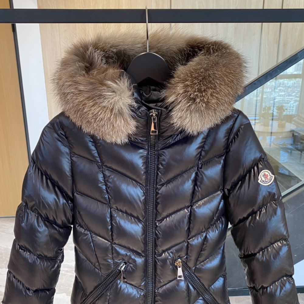 Chevron Gloss Long Down Coat