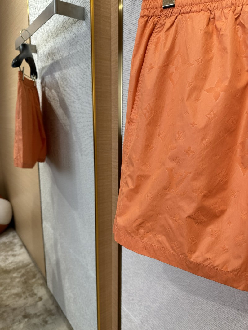 Jacquard Beach Shorts Orange