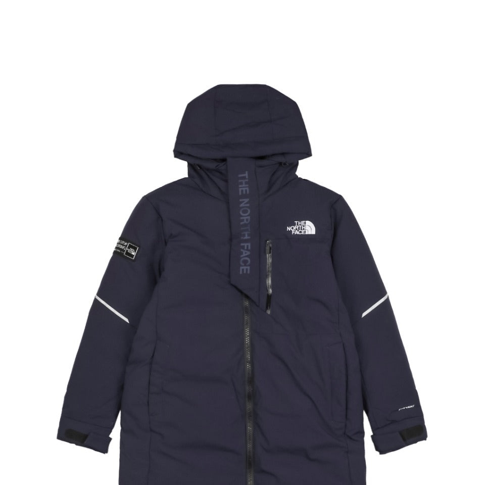 North Face Puffer Trench Coat Navy