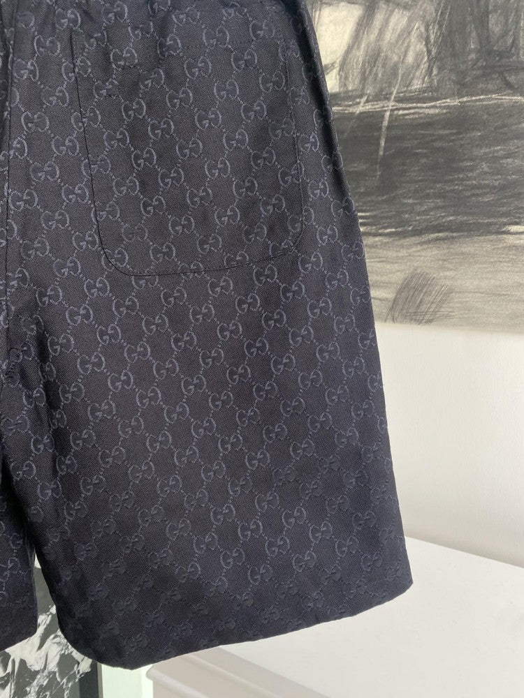 Twin G Jacquard Black Shorts