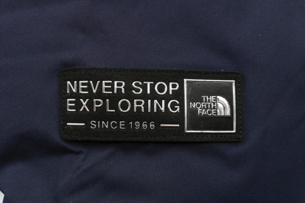 North Face Puffer Trench Coat Navy