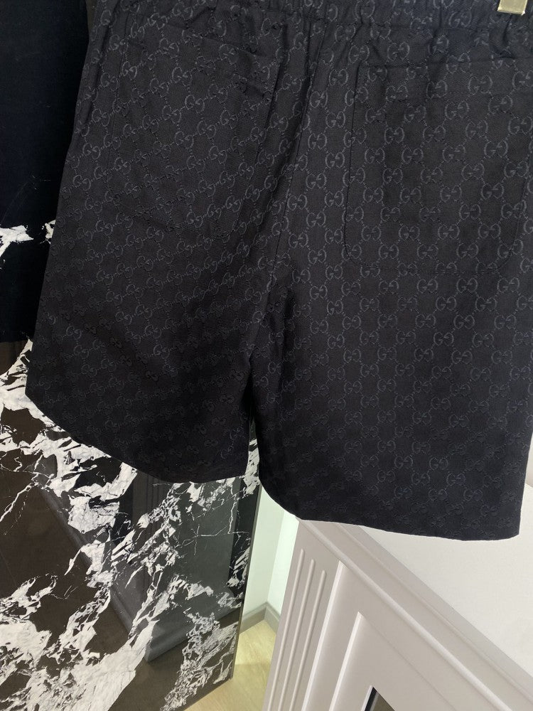 Twin G Jacquard Black Shorts