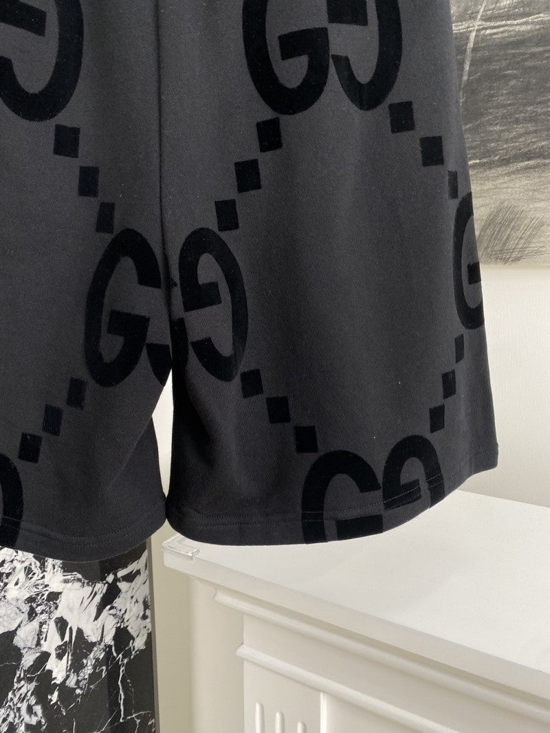 Flocked G Black Shorts