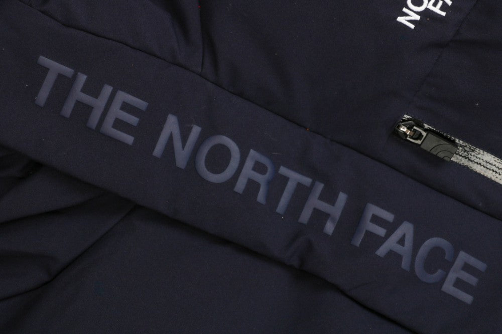 North Face Puffer Trench Coat Navy