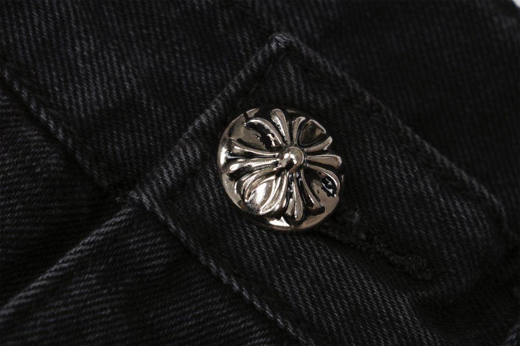Chrome Hearts Black Jeans (Pink Logo)