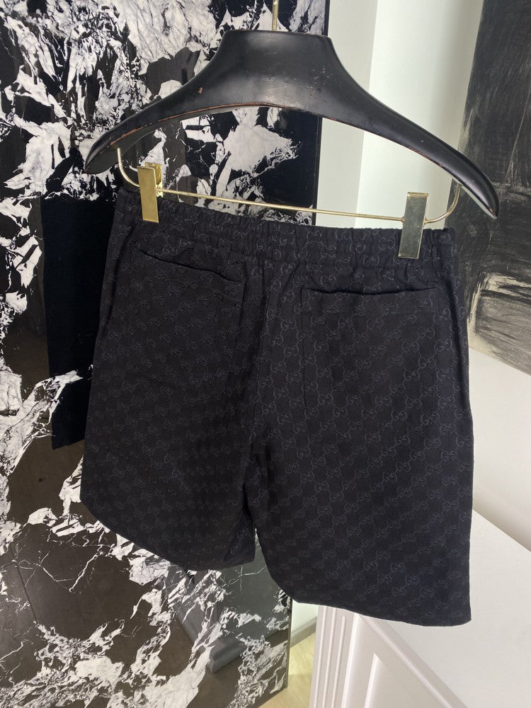 Twin G Jacquard Black Shorts