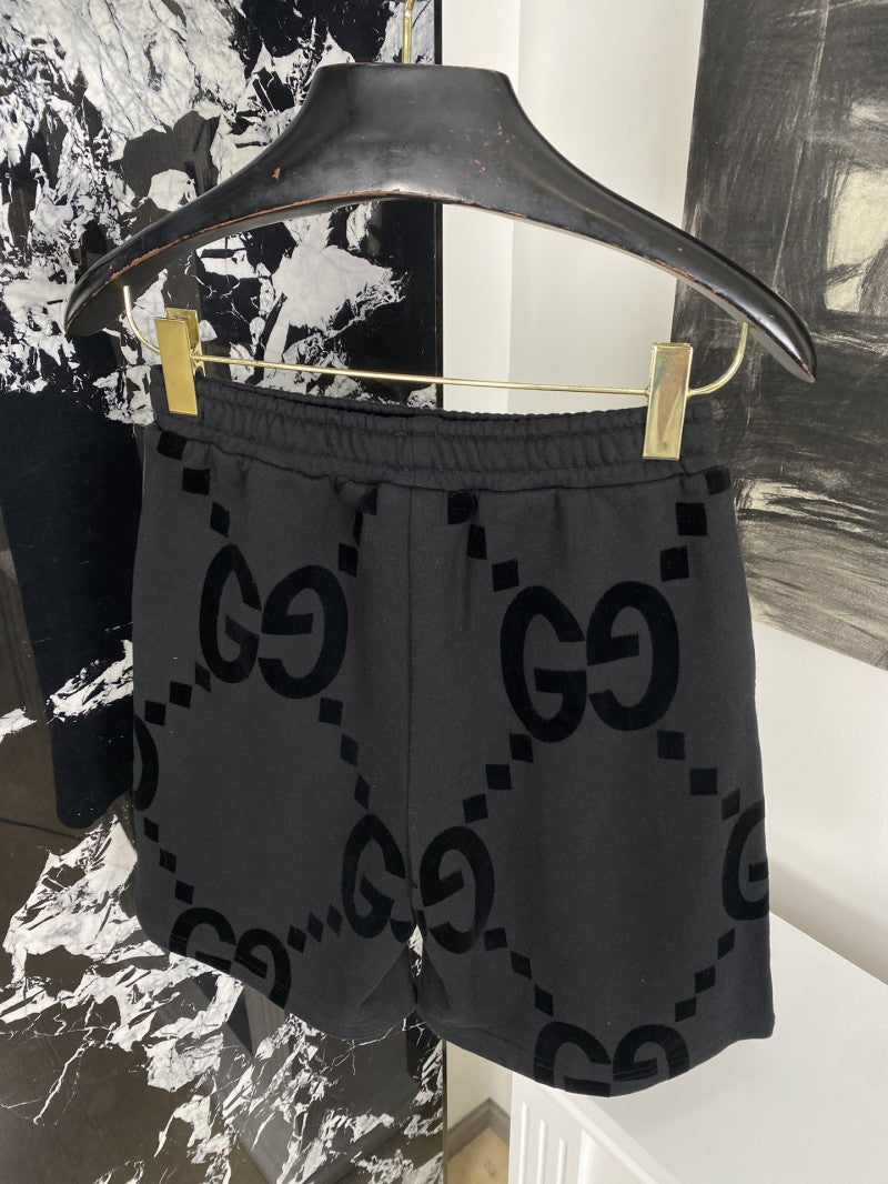 Flocked G Black Shorts