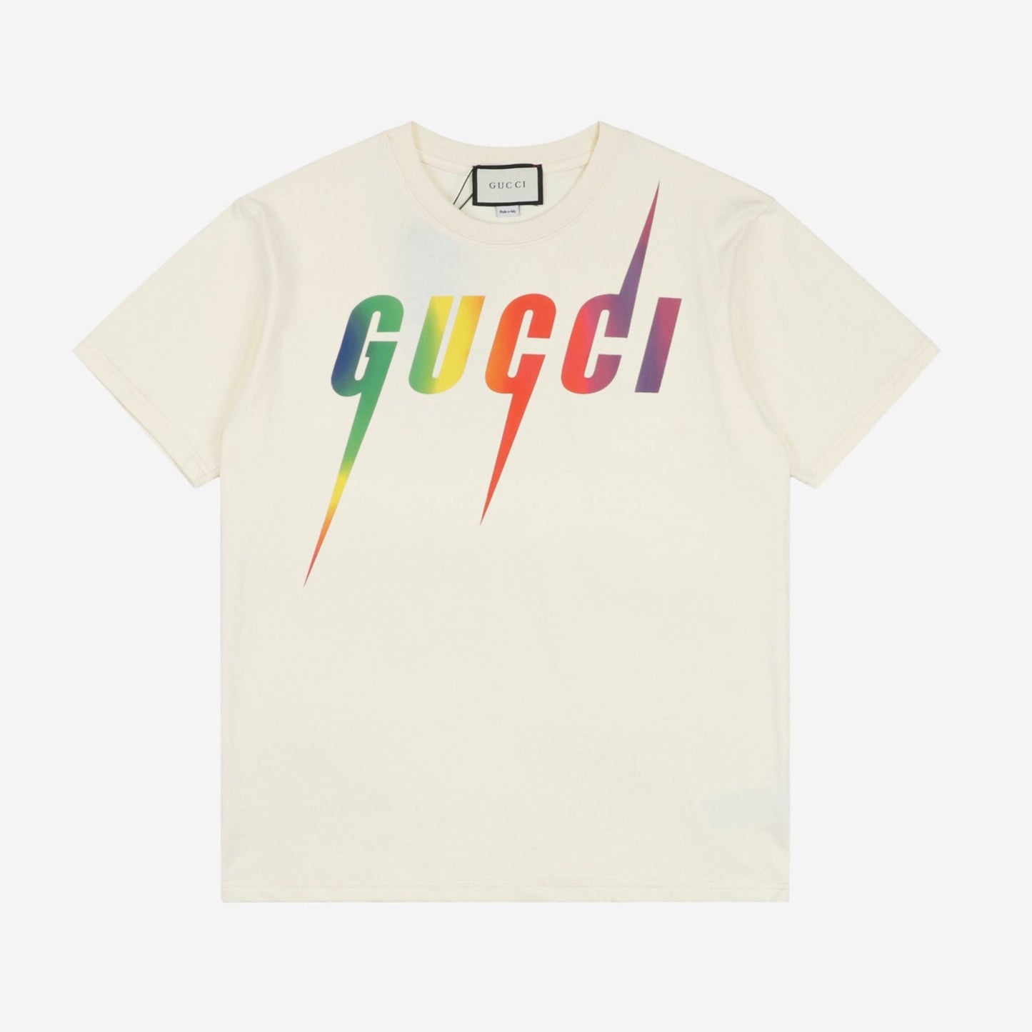 Blade Print Rainbow White T-Shirt