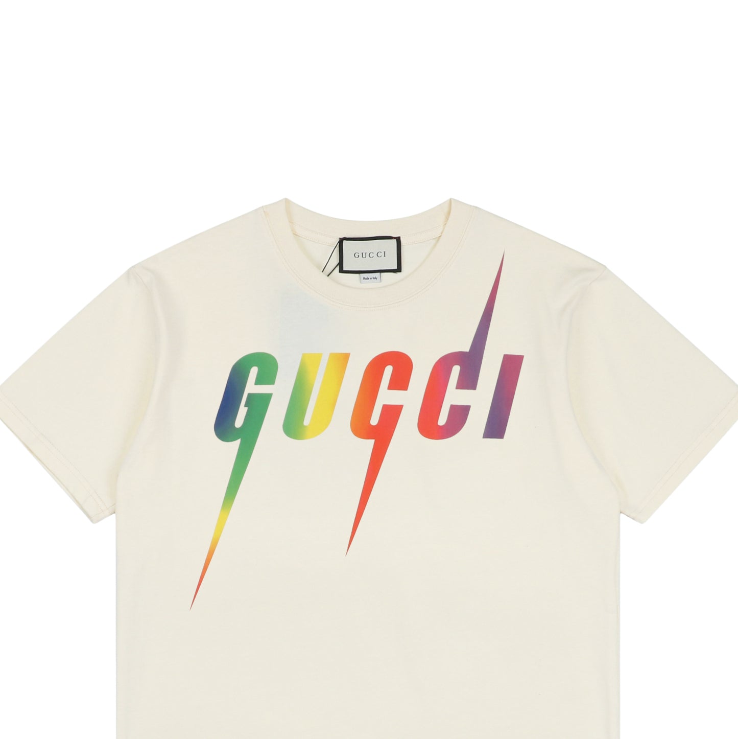 Blade Print Rainbow White T-Shirt