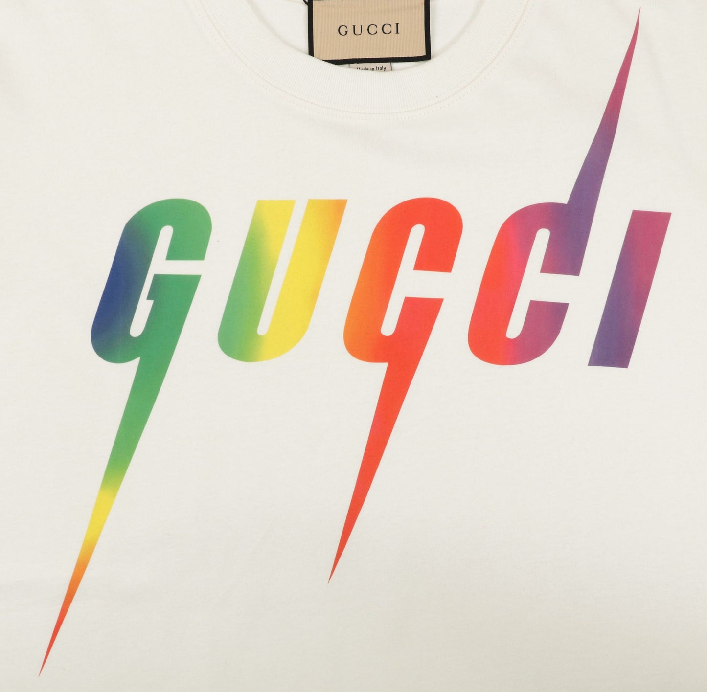 Blade Print Rainbow White T-Shirt