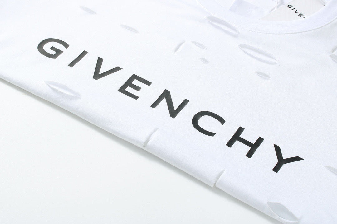 Gvnchy Hole White T-Shirt