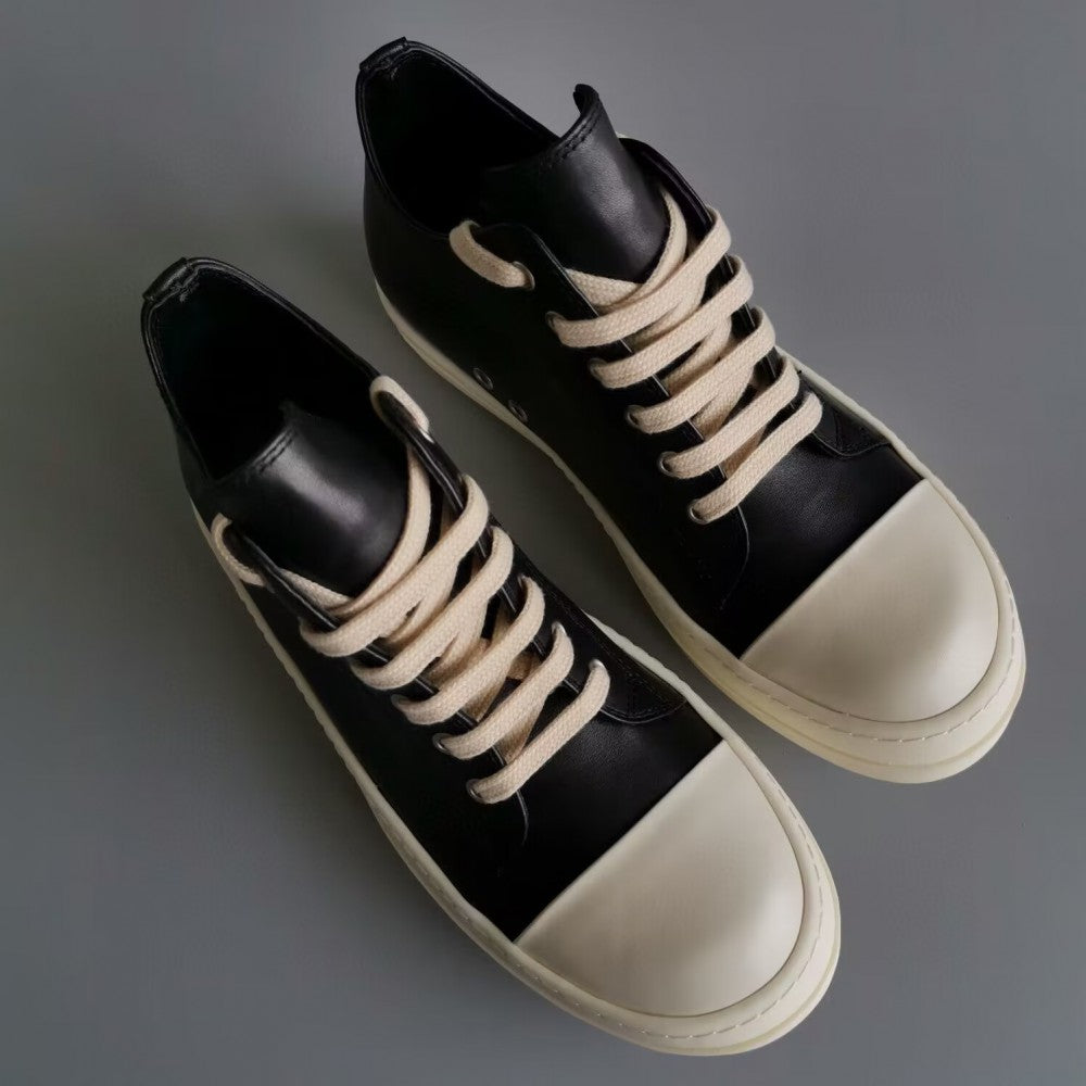 Vintage Green Low Cut Black Trainers