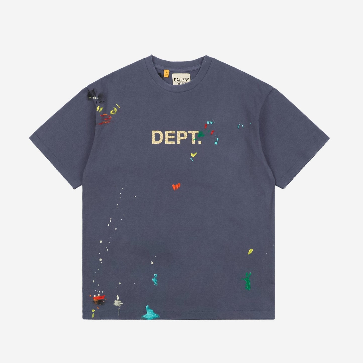 Gallery Dept Splash Paint Navy T-Shirt