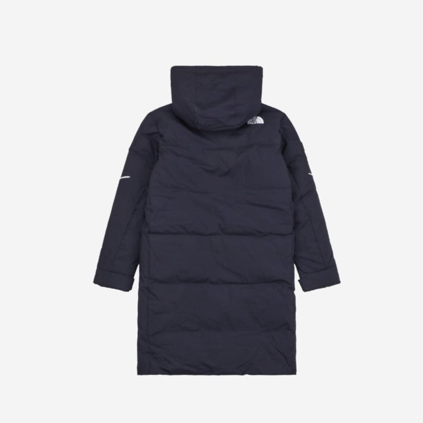 North Face Puffer Trench Coat Navy