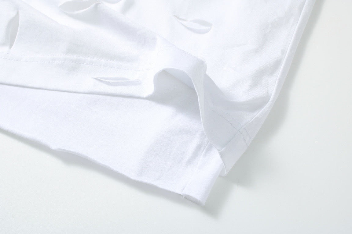 Gvnchy Hole White T-Shirt