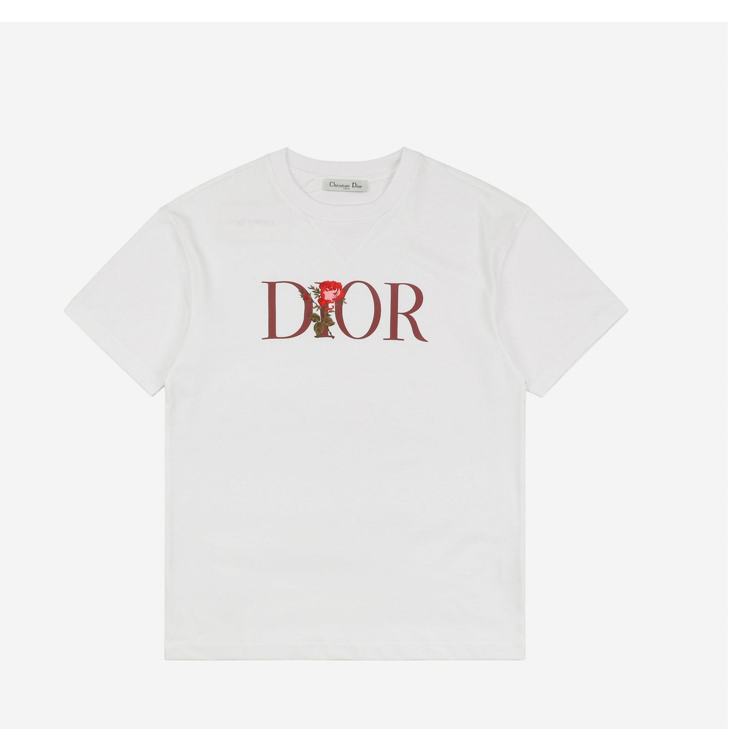 White T-Shirt Red Logo