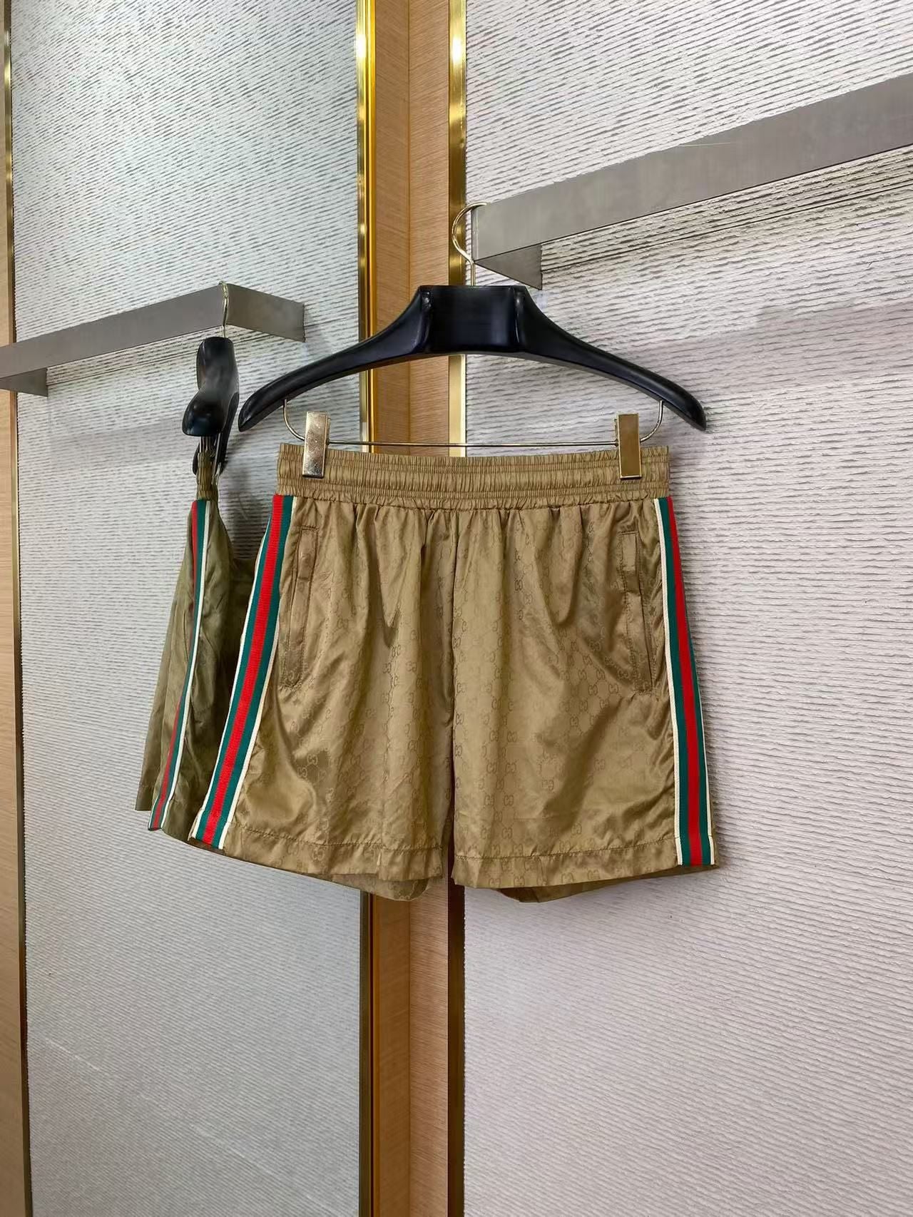 Monaco Stripe Nylon Shorts