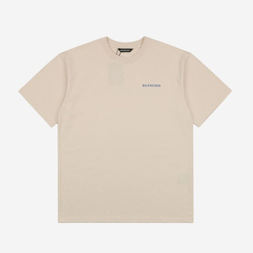Balenci Logo T-Shirt Beige